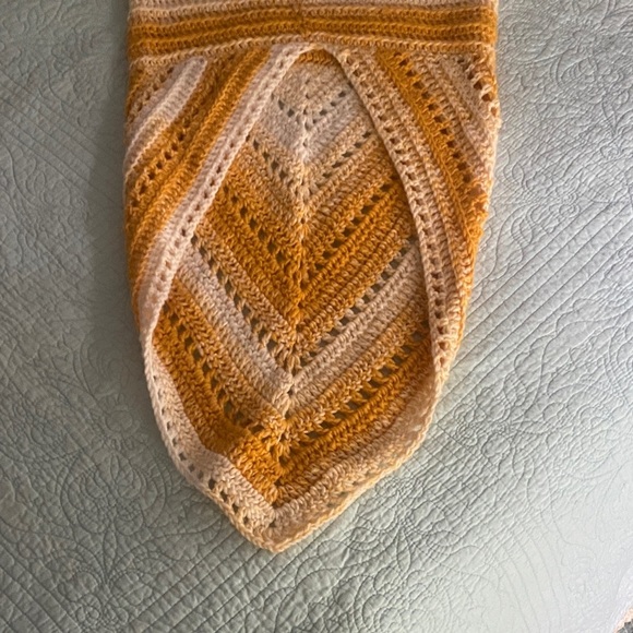 Chic Crochet Scarf in Warm Tones - Picture 4 of 5